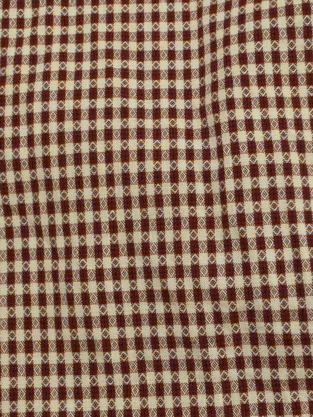 Hugo Boss Burgundy and White Micro-Check Button-Down Shirt - Picture 2 of 5